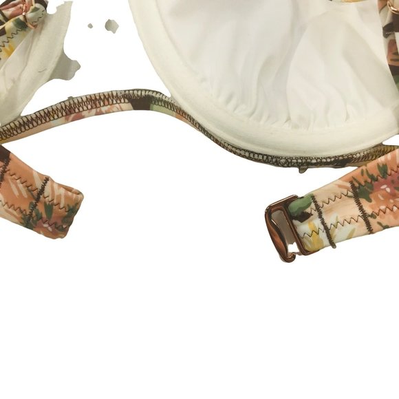 Shade And Shore Women's Size 34C Ruffle Strap Bikini Swim Top Cinnamon NWOT - Picture 3 of 12